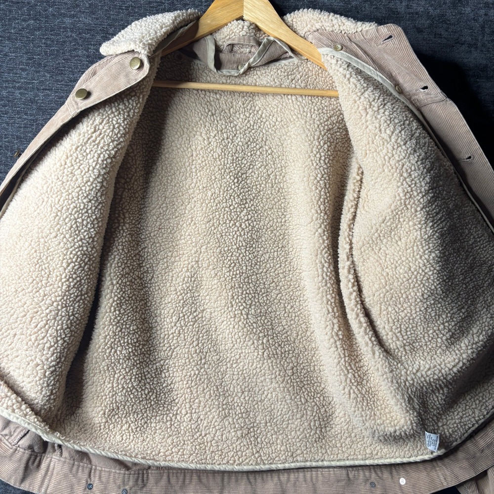 Vintage Marlboro Corduroy Sherpa Removable Lining Jacket Men's Size L Western - Picture 3 of 9